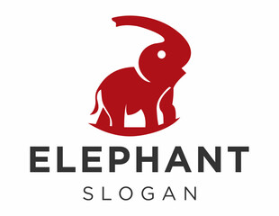 The logo design is about Elephan and was created using the Corel Draw 2018 application with a white background.