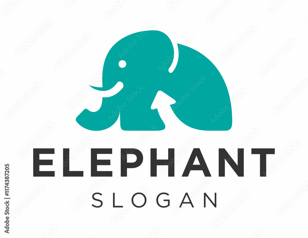 Poster the logo design is about elephan and was created using the corel draw 2018 application with a white 