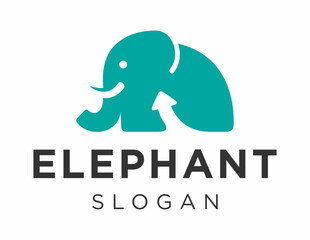 The logo design is about Elephan and was created using the Corel Draw 2018 application with a white background.