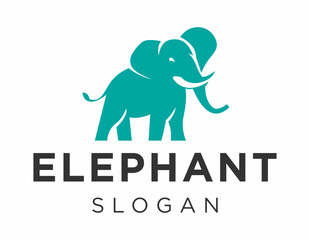 The logo design is about Elephan and was created using the Corel Draw 2018 application with a white background.
