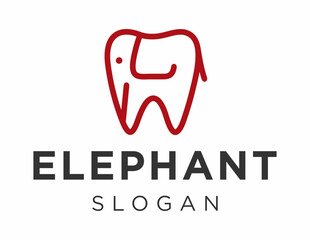 The logo design is about Elephan and was created using the Corel Draw 2018 application with a white background.