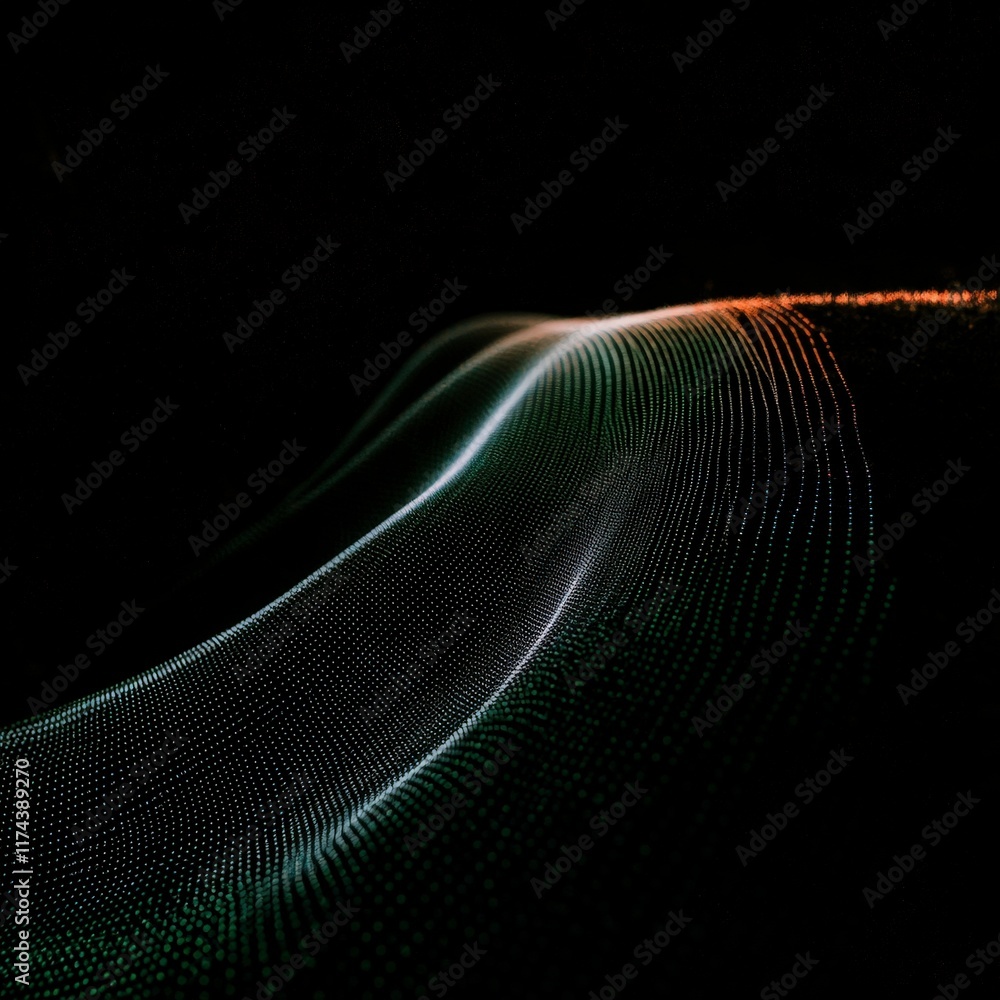 Poster abstract digital wave futuristic technology background network connection data flow gr