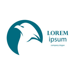 Simple and elegant eagle head logo design