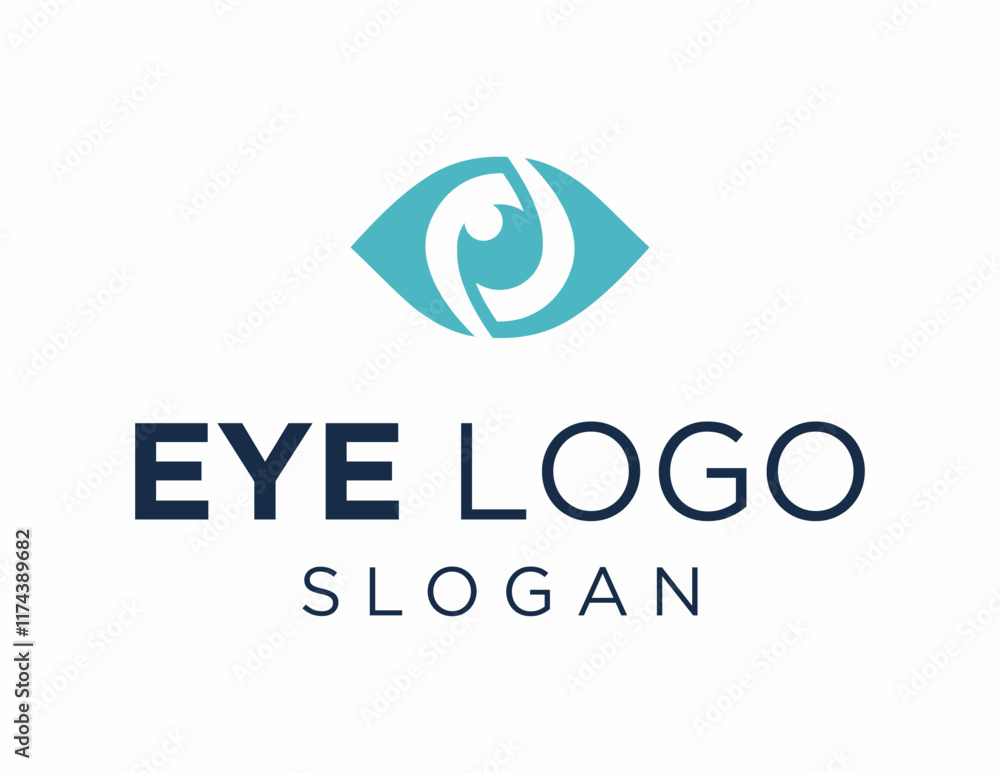 Poster the logo design is about eye and was created using the corel draw 2018 application with a white back