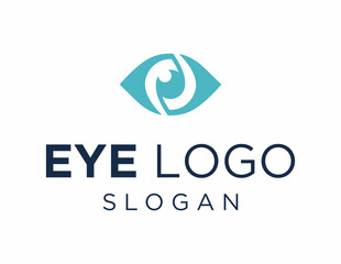 The logo design is about Eye and was created using the Corel Draw 2018 application with a white background.