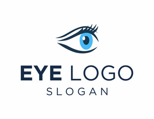The logo design is about Eye and was created using the Corel Draw 2018 application with a white background.