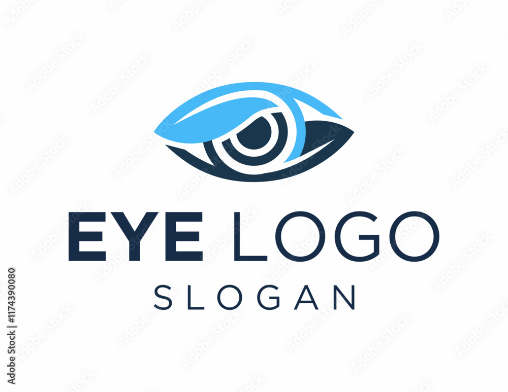 Poster the logo design is about eye and was created using the corel draw 2018 application with a white back