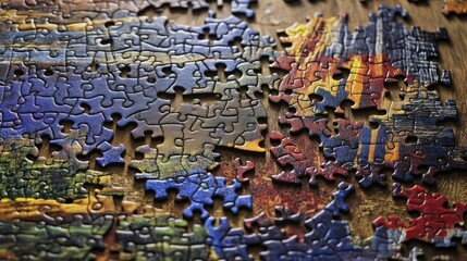 Fototapeta premium puzzle day concept