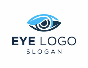 The logo design is about Eye and was created using the Corel Draw 2018 application with a white background.