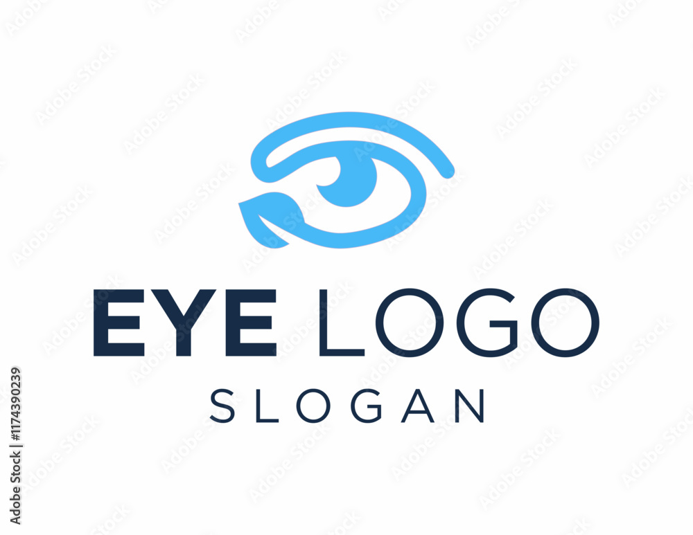 Poster the logo design is about eye and was created using the corel draw 2018 application with a white back