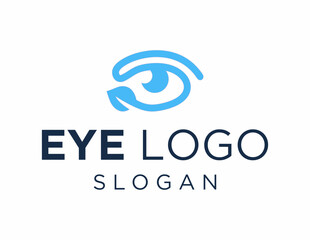 The logo design is about Eye and was created using the Corel Draw 2018 application with a white background.