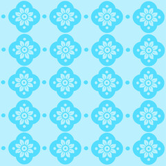 Vector seamless pattern with hand drawn symmetric flowers. Beautiful design for textile, wallpaper, wrapping paper and backgrounds.