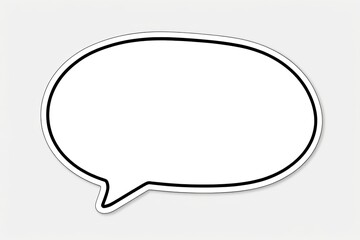 Fototapeta premium a close up of a speech bubble sticker on a white background