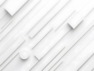 Obraz premium White Geometric Shapes Diagonal Arrangement