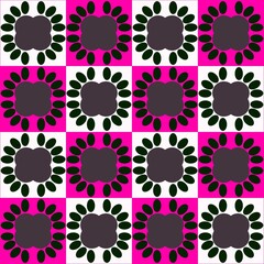 Seamless floral chess