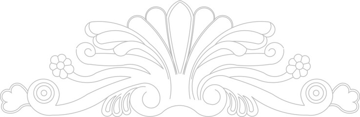 sketch vector illustration silhouette design decoration ornament classical vintage ethnic floral traditional.eps