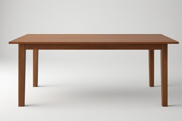 Fototapeta premium there is a wooden table with a wooden top on a white background