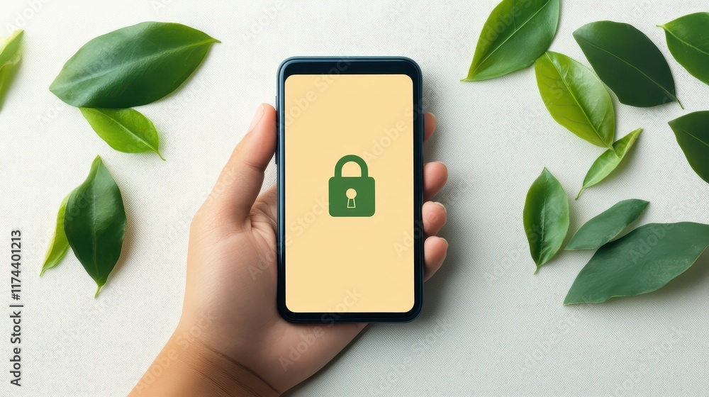 Poster enhanced mobile phone security, protecting your data and privacy with advanced lock technology