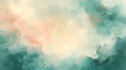 Abstract Colorful Clouds Digital Art Creation Calm Environment Soft Tones Atmospheric Concept