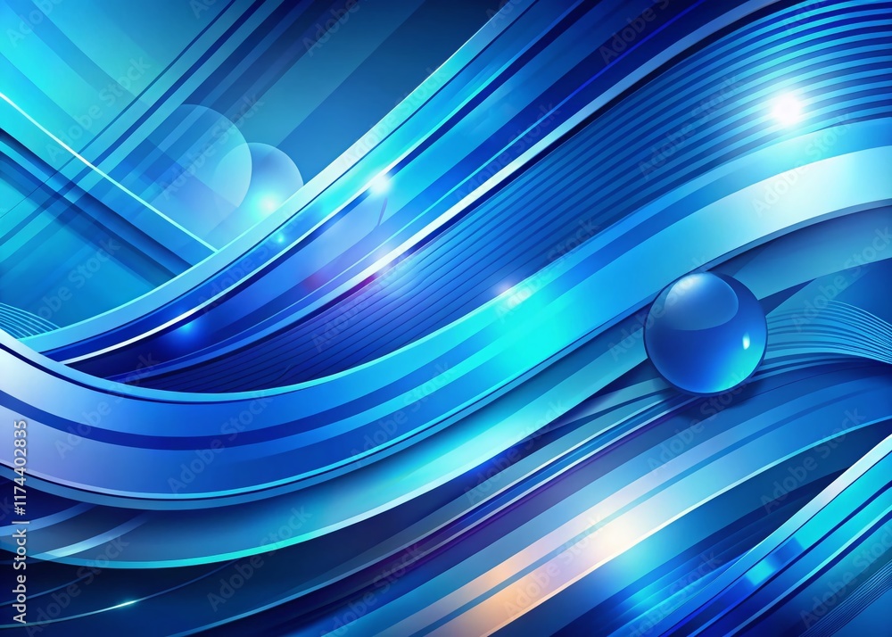 Poster abstract blue dynamic branding background: modern design with copy space