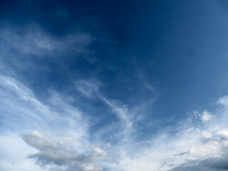 Majestic Blue Sky and Cloud Symphony - Nature’s Aerial Art in Dong Hoi, Quang Binh, Vietnam