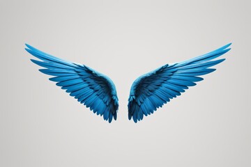 Obraz premium there is a blue bird with wings spread out in the sky