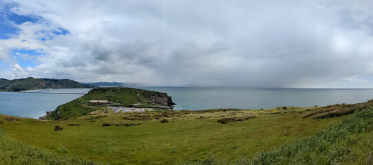 The rugged coast near the Royal Albatross Center a popular bird viewing area on the Otago Peninsula...