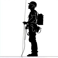 Silhouette of a Climber