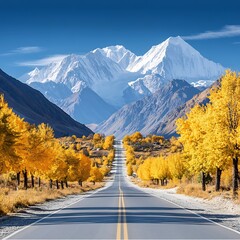 Autumnal Road Trip Through Majestic Mountains in Pakistan