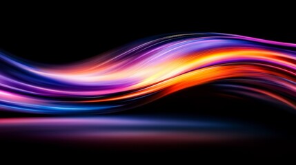 Abstract Colorful Swirling Wave Design, Vibrant Hues and Dynamic Flow