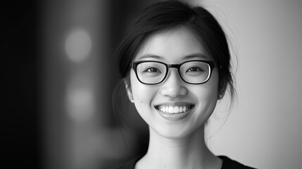 Smiling staff member assisting customer with a friendly demeanor and helpful attitude