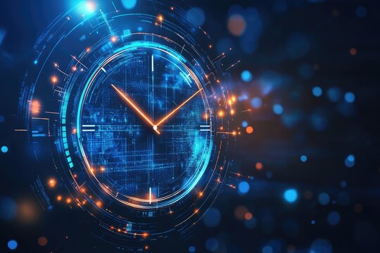 Continuous service availability represented by a digital clock icon highlighting 24/7 customer support and global accessibility