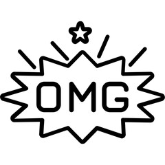 Astonishment sign Sticker Icon