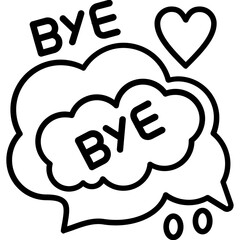 Bye bye Sticker Icon