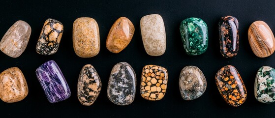 Vibrant Gemstone Collection  Polished Minerals  Tumbled Stones  Natural Colors