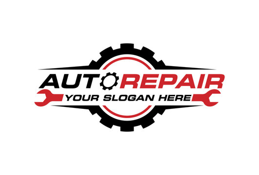 Auto logo design template of a mechanic auto repair vector