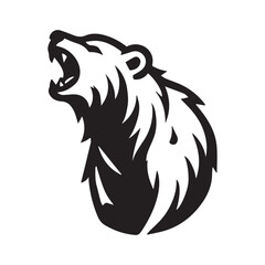 2d bear logo with white background