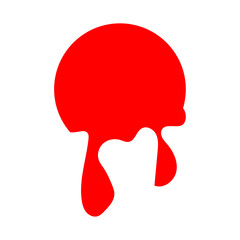 round Blood drips pattern and splatters liquid stain texture. Paint dripping. Dripping liquid. Paint flows. Current paint, stains. Current drops. Color easy to edit. Transparent background