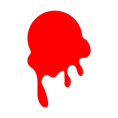 round Blood drips pattern and splatters liquid stain texture. Paint dripping. Dripping liquid. Paint flows. Current paint, stains. Current drops. Color easy to edit. Transparent background