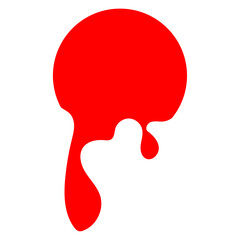 round Blood drips pattern and splatters liquid stain texture. Paint dripping. Dripping liquid. Paint flows. Current paint, stains. Current drops. Color easy to edit. Transparent background