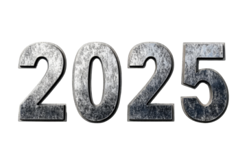 Bold embossed silver sign 2025 industrial design metal