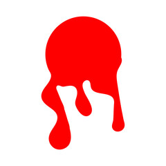 round Blood drips pattern and splatters liquid stain texture. Paint dripping. Dripping liquid. Paint flows. Current paint, stains. Current drops. Color easy to edit. Transparent background