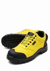 Stylish Yellow Safety Shoes Protective Footwear Industrial Work Boots Comfortable and Durable Work