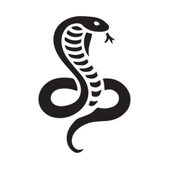 2d cobra snake logo with white background
