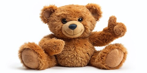 Obraz premium Adorable Teddy Bear Thumbs Up - Positive, Cheerful Stock Photo