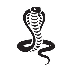 2d cobra snake logo with white background