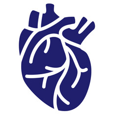 Heart icon in flat style isolated vector illustration on white transparent background Eps 10. Vector illustration.