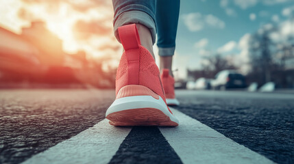 running on the road