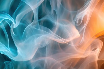 Smoke seems to dance softly, the smoke weaving through the air in delicate curls. The scene is tranquil and soothing, with a sense of quiet elegance in its movement.