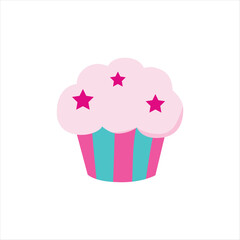 Colorful Birthday Cake Vector Illustration for Celebrations